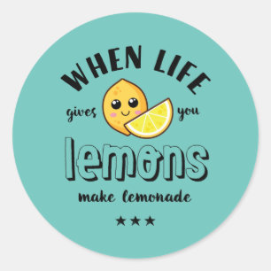Adesivo Quando A Vida Dá À Lemon Torna A Limonada Engraçad