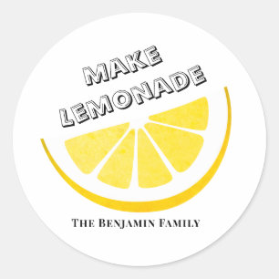 Adesivo Quando A Vida Te Dá Limões Faz A Limonada Amarel