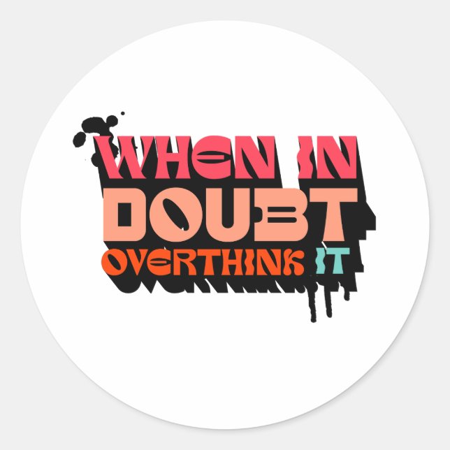 Adesivo Quando em dúvida, pense sobre isso - Testemunha De (Frente)