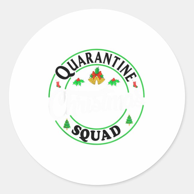 Adesivo Quarantine Christmas Squad Matching Family Holiday (Frente)