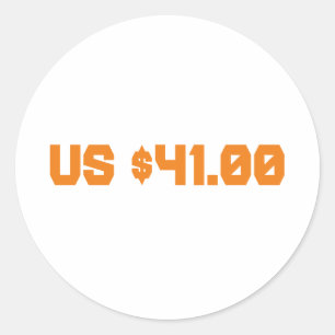 Adesivo quarenta e um dólares