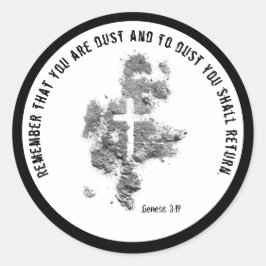 Adesivo Quarta-feira Cinzas Escritura De Pó Cruzado Verso