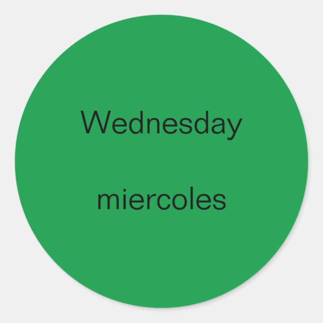 Adesivo Quarta-feira no plenário: Inglês para os Stickers  (Frente)