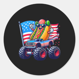 Adesivo Quarto De Julho Hotdog Monster Truck American