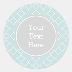 Adesivo Quatrefoil Azul e Branco