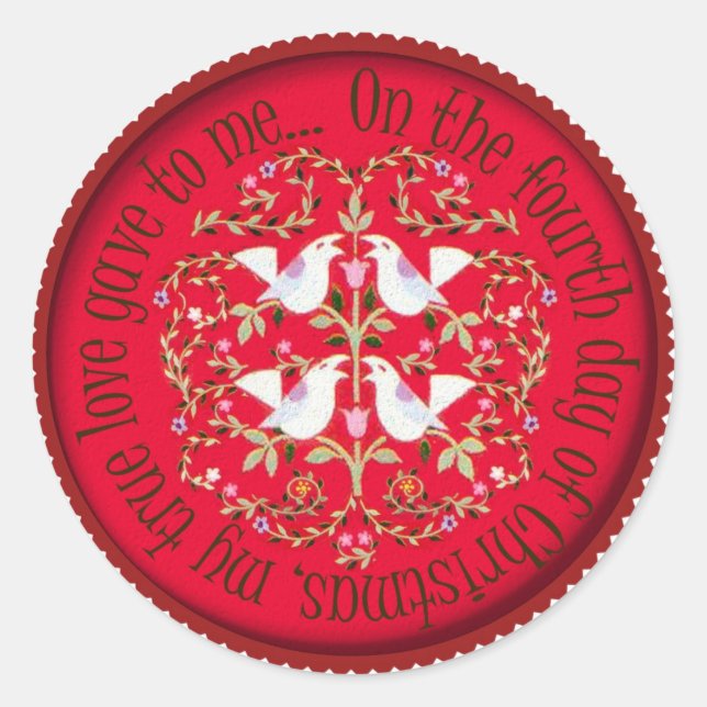 Adesivo Quatro aves chamadoras (Frente)