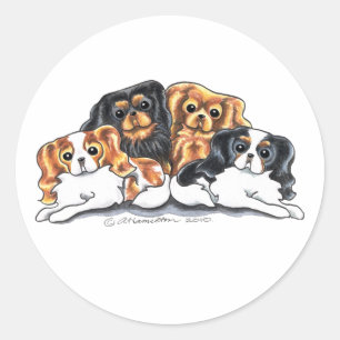 Adesivo Quatro Cavalier King Charles Spaniels