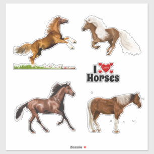Adesivo Quatro cavalos bonitos