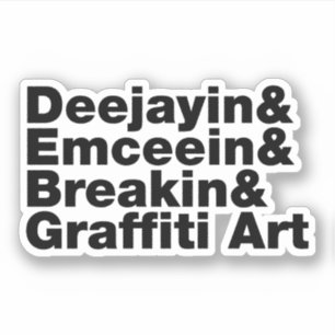 Adesivo Quatro elementos de Hip Hop