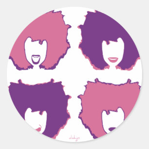 Adesivo QUATRO MODOS EM PINK e PURPLE