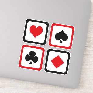 Adesivo Quatro naipes de cartão