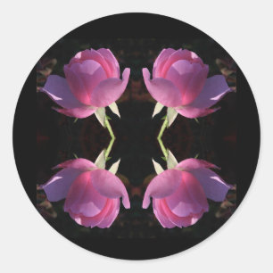 Adesivo Quatro rosas cor-de-rosa