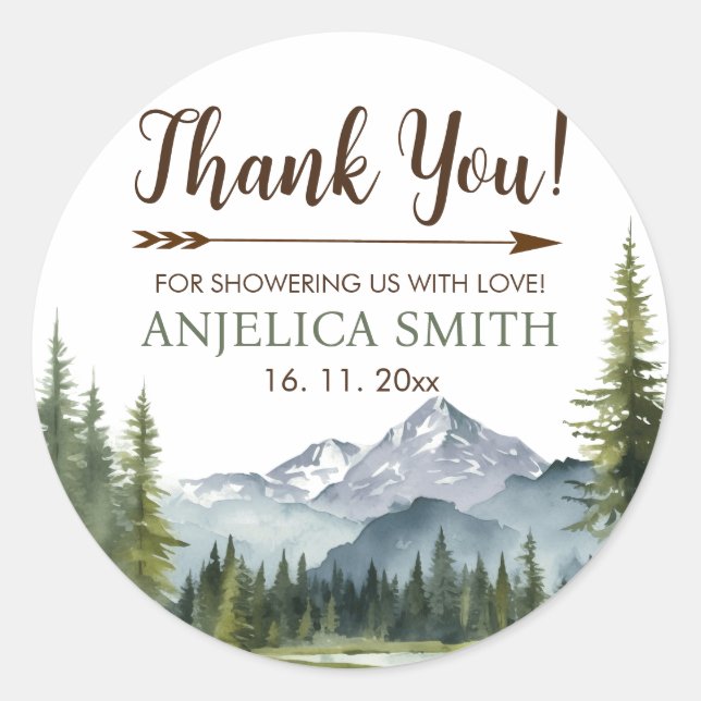 Adesivo Que a aventura comece o Chá de fraldas russo da fl (Frente)