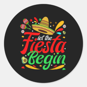 Adesivo Que A Fiesta Comece Engraçada Cinco De Mayo Mexica