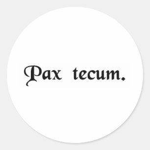 Adesivo Que a paz esteja com você.