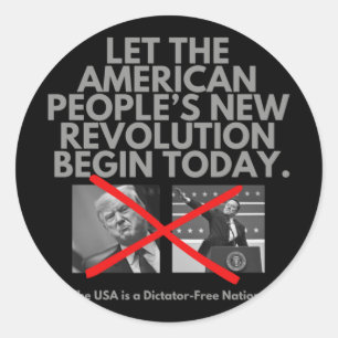 Adesivo Que a Pessoas Americana comece uma nova revolução