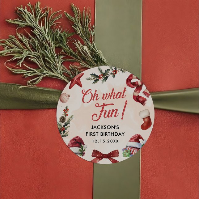 Adesivo Que bela Festa de aniversário de Natal (Criador carregado)