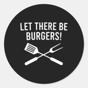 Adesivo Que Haja Burgers! Fork E Spatula Funny Grill