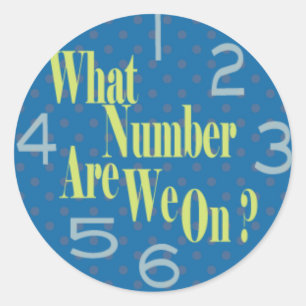 Adesivo que número estamos em azul com números