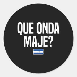 Adesivo Que Onda Maje Hondurduran Slang Honduras Flag