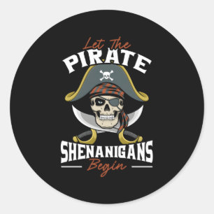 Adesivo Que Os Piratas Shenanigans Comecem A Piratear O Cr