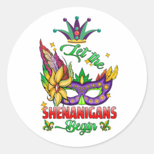Adesivo Que Os Shenanigans Comecem A Mardi Gras.