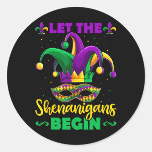 Adesivo Que Os Shenanigans Comecem A Mardi Gras Homens
