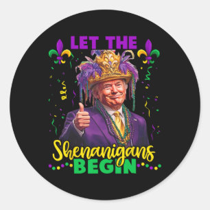 Adesivo Que Os Shenanigans Comecem A Trump Mardi Gras Men 