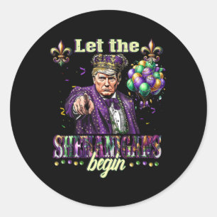 Adesivo Que Os Shenanigans Comecem Engraçados Trump Mardi
