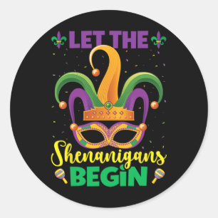 Adesivo Que Os Shenanigans Comecem Mardi Gras Feliz Mardi