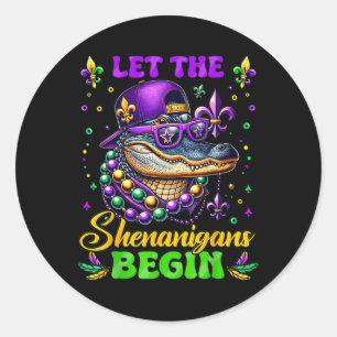 Adesivo Que Os Shenanigans Comecem O Alligador Mardi Gras 