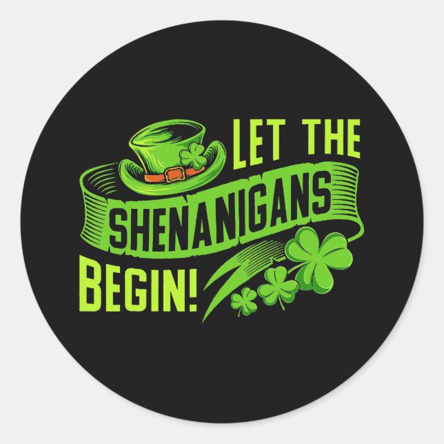 Adesivo Que os Shenanigans comecem! Santo Shenanigan Clove (Frente)