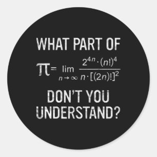 Adesivo Que parte de você não entende a equação matemática