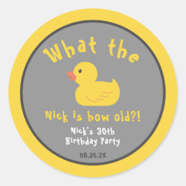 Adesivo Que Pato de Nascimento Punny Yellow