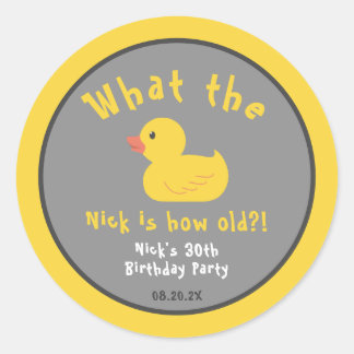 Adesivo Que Pato de Nascimento Punny Yellow