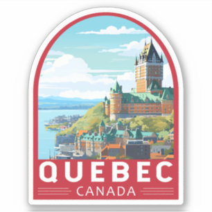 Adesivo Quebec Canada Viagem Art Vintage