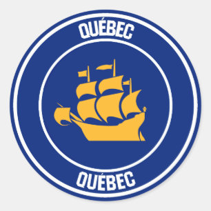 Adesivo Quebec City Round Emblem