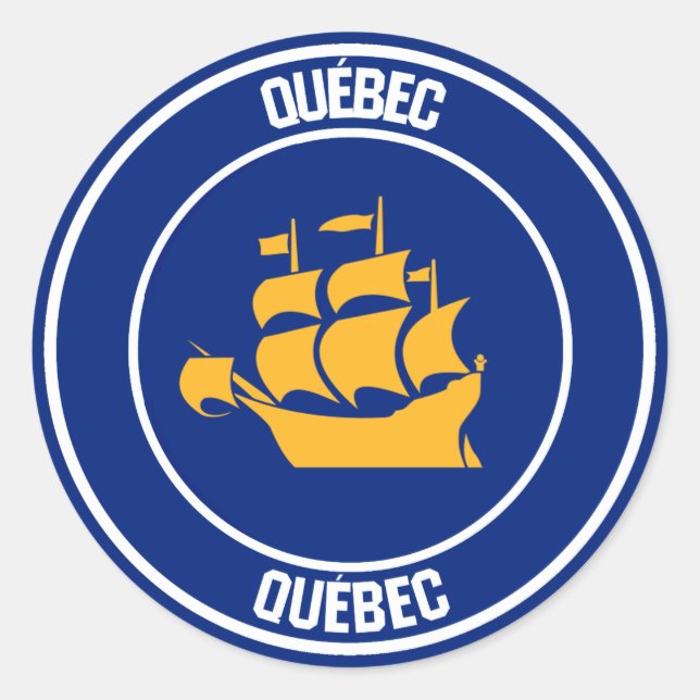 Adesivo Quebec City Round Emblem (Frente)