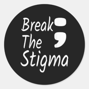 Adesivo Quebra A Prevenção Contra Suicídio Por Stigma Semi