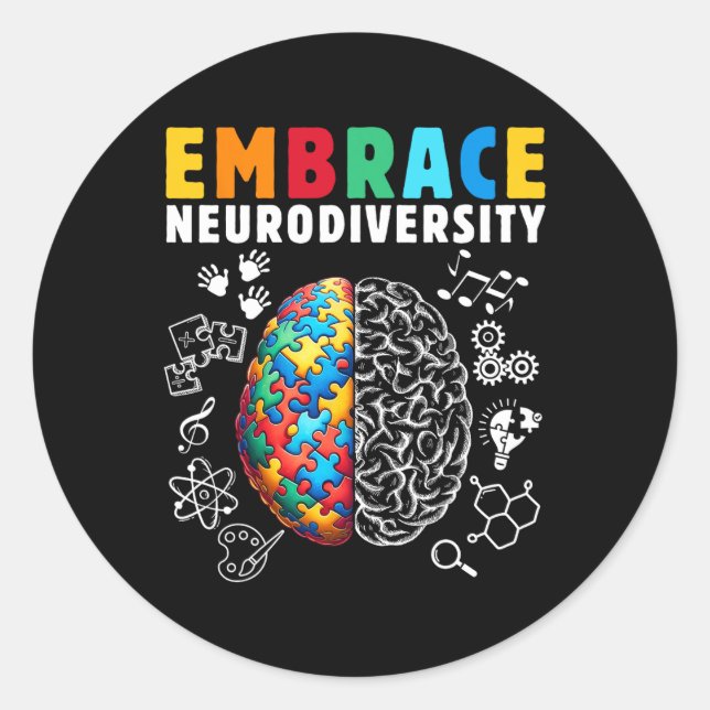 Adesivo Quebra-cabeça Brain Autismo Asd Adhd Mamãe Criança (Frente)