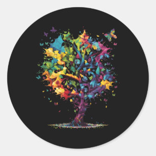 Adesivo Quebra-cabeça de Consciência Peças de Árvore Color
