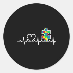 Adesivo Quebra-cabeça de Coração Piece Heartbeat Legal Aut