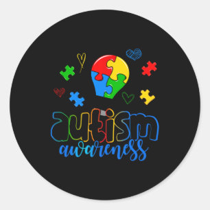 Adesivo Quebra-cabeça de Luz de Consciência Autismo