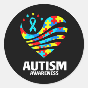 Adesivo Quebra-cabeça de Sensibilização do Autismo Mundial