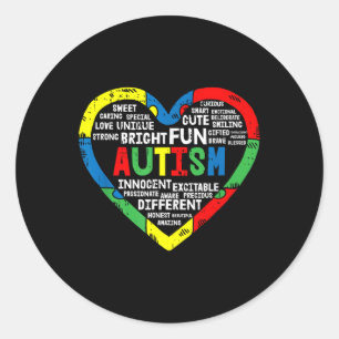 Adesivo Quebra-cabeça do Coração Autismo Sensibilização Br