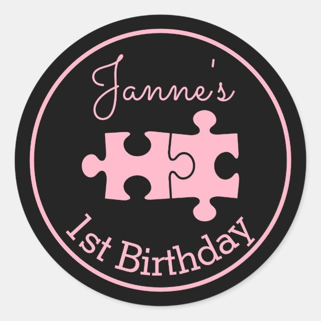 Adesivo Quebra-cabeça Negras Rosa Muito Doce (Frente)