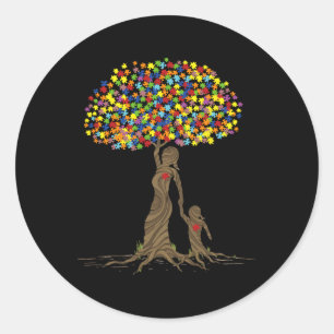 Adesivo Quebra-cabeça Tree Ama Mãe E Autismo Filha Autista