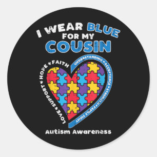 Adesivo Quebra-cabeça Vestir Azul Para Meu Primo Autismo S