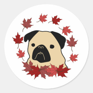 Adesivo Quebra de Pug com Pão Pêssegado
