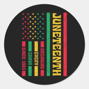 Adesivo Quebrando Cada Cadeia 1865 American Flag Africa